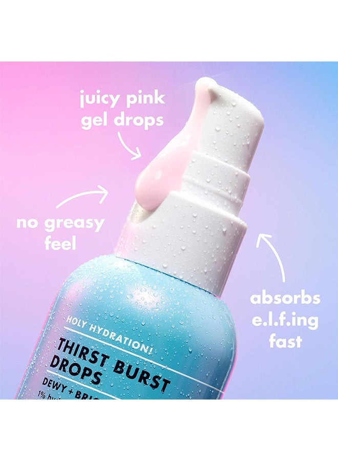 elf Holy Hydration! Thirst Burst Drops, Gel Serum Drops, for a Dewy, Plump Complexion, Non-Greasy Feel, with Hyaluronic Acid & 5% Niacinamide, Vegan & Cruelty-Free - Image 3