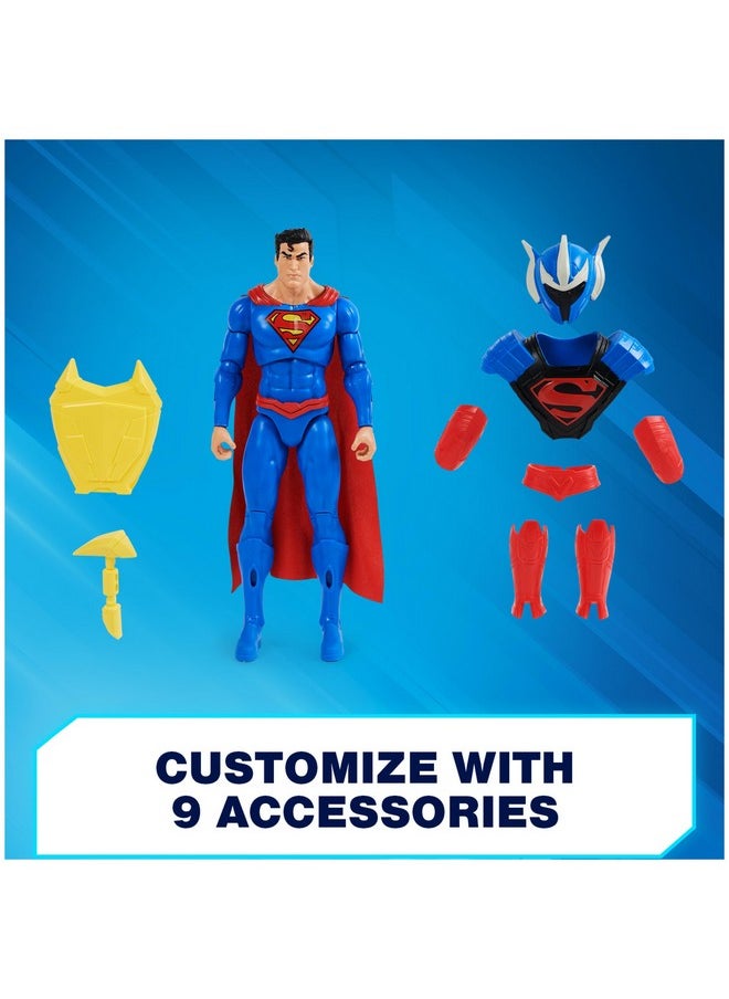 SPIN MASTER - Dc Comics, Superman Man Of Steel Action Figure, Dc Adventures, 12-Inch, 9 Accessories, Collectible Superhero Kids Toys For Boys And Girls, Ages 4+ - Image 1