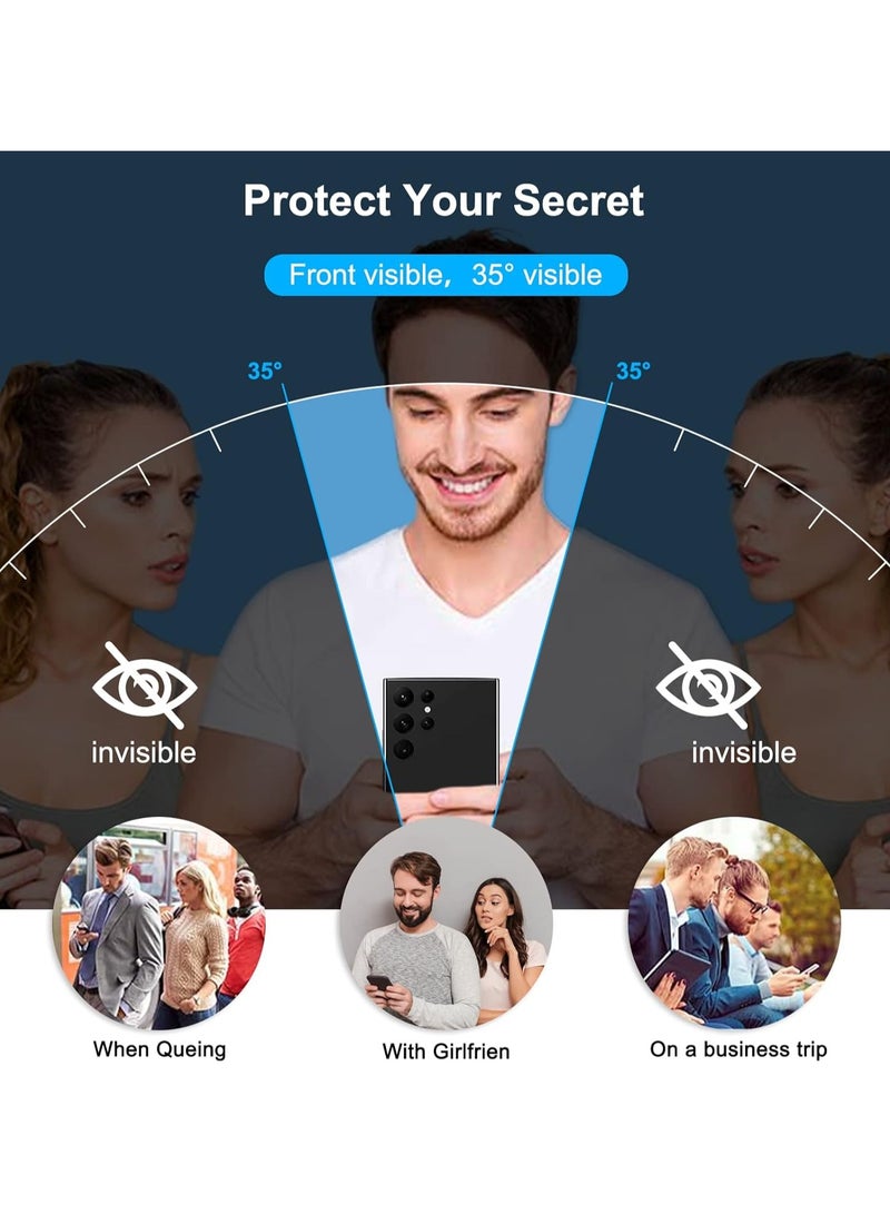 Privacy Screen Protector For Samsung Galaxy S22 Ultra, 9h tempered glass screen protector, Ultra HD Glass, Eazy Installation, Anti Shock Screen, Anti Scratch Protection, Only for Samsung Galaxy S22 Ultra - Image 3