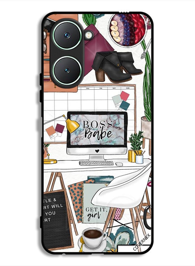 Covernex Vivo Y18i 4G Protective Plain Case Cover Boss Babe Art Clip - Image 1