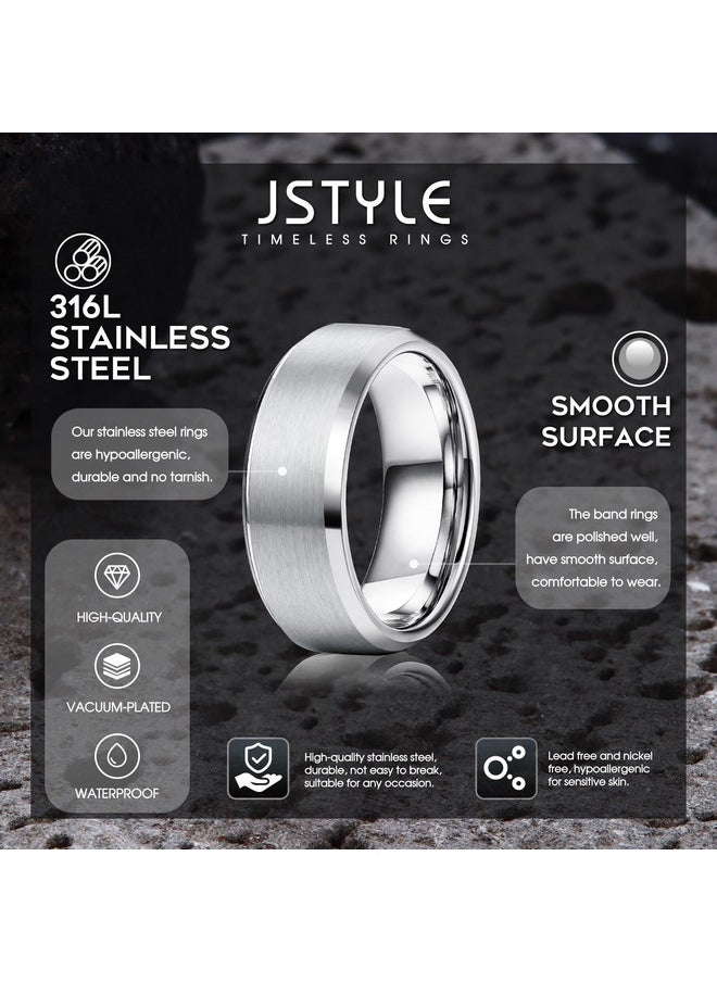 Jstyle Stainless Steel Rings for Men Wedding Ring Cool Simple Band 3 Pcs A Set (8 MM - width and size - 9) - pzsku/ZD760A6DF9281B8F67D25Z/45/_/1741329837/1232510d-8b8e-4e49-a225-64745a44ce01