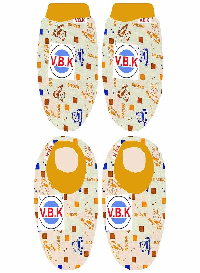 V.B.K طقم قفازات وجوارب للأطفال الرضع من VBK®، مناسب للأولاد والبنات، يتضمن قفازات لليدين (4 أزواج) وجوارب للساقين (4 أزواج)، من عمر 0 إلى 6 أشهر، مصنوع من قماش جوارب ناعم نقي. - Image 5