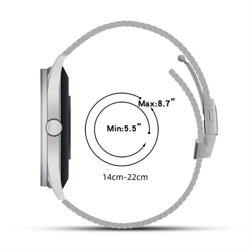 أحزمة من الفولاذ المقاوم للصدأ باللون الأسود بقياس 7 مللي متر لساعات Huawei Watch Fit Fit Elegant Fit New Se مع إبزيم معدني قوي مزدوج القفل أنيقة وعملية للجنسين للرياضة والأعمال والترفيه - Image 5