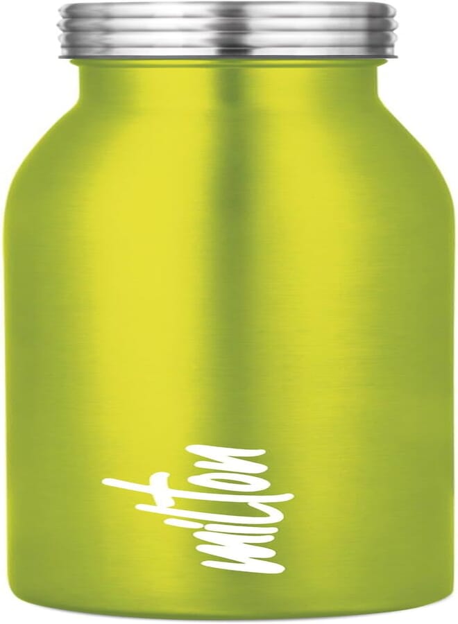 MILTON Breeze 750 Stainless Steel Water Bottle, 730 ml, Metallic Green | Single walled | Leak Proof | Easy Grip | Easy to Carry | Gym Bottle | Home | Kitchen | Hiking | Treking Bottle | Travel Bottle