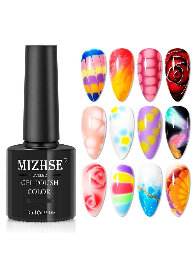 MIZHSE - MIZHSE Blooming Gel Nail Polish Clear Nail Blooming Gel Blossom Marble Gel Polish Soak Off U V LED Gel for Nail Art Manicure Painting Nail Design 10mL 0.33oz - Image 1