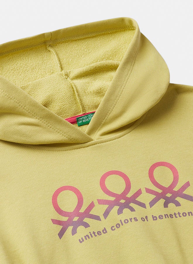 Benetton Girls Hooded Sweatshirt with print - Image 2