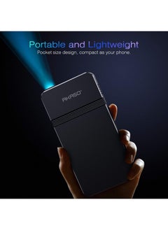 Akaso Mini Projector, Pocket-Sized DLP Portable Projector, 1080P Cookie Projector , Support HDMI WiFI Built-in Rechargeable Battery Stereo Speakers and Remote Control Movie Projector  - Image 2