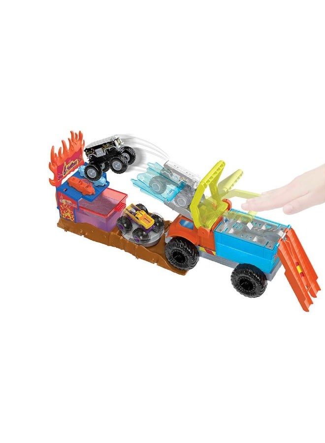 Hot Wheels مجموعة ألعاب هوت ويلز مونستر تراك أرينا سماسيرز 5 إنذار إنقاذ - Image 1