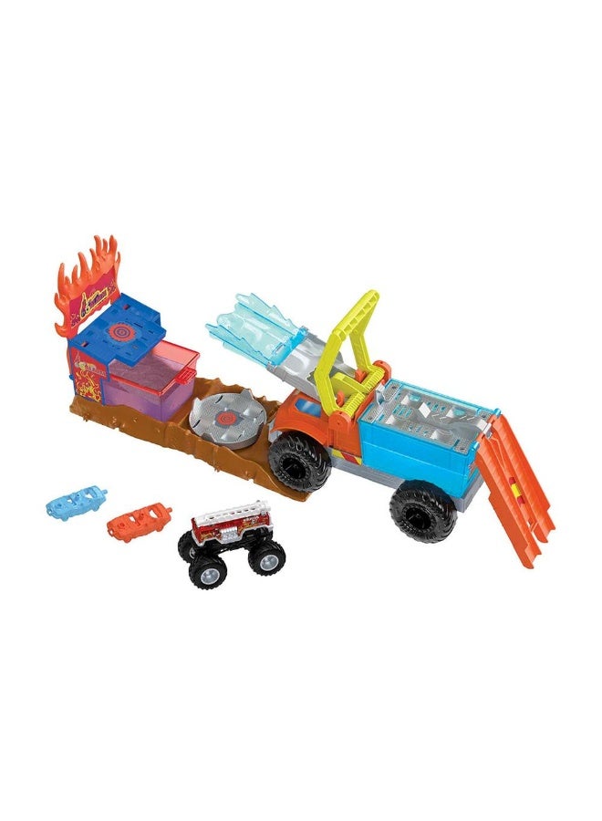 Hot Wheels مجموعة ألعاب هوت ويلز مونستر تراك أرينا سماسيرز 5 إنذار إنقاذ - Image 2