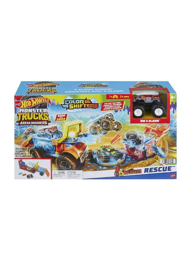 Hot Wheels مجموعة ألعاب هوت ويلز مونستر تراك أرينا سماسيرز 5 إنذار إنقاذ - Image 3