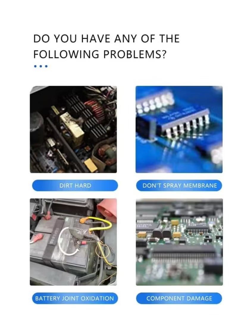 جيتسون بخاخ منظف لوحات الدوائر الكهربائية للسيارات، ينظف ويحمي نقاط الاتصال الإلكترونية من التآكل، بخاخ متعدد الأغراض للاستخدام الصناعي والصيانة، يذيب الأوساخ والشحوم والغبار والأكسدة 450 مل - Image 2