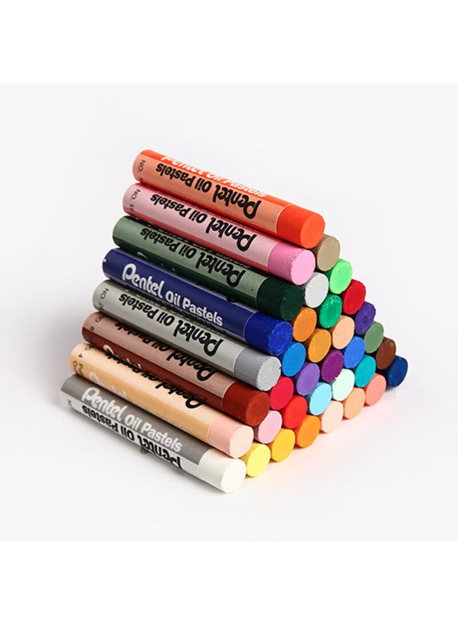 Pentel Oil Pastel Crayons, Colorful Drawing Sticks For Children And Students, Washable And Easy To Clean Hands, Phn-16U, 16 Colors/Box - Image 5