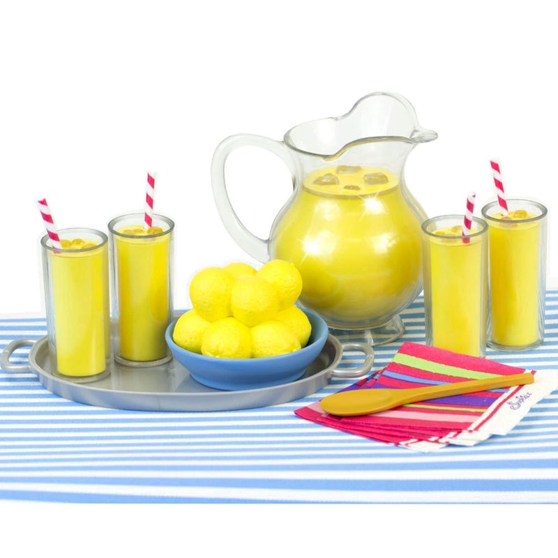 Sophia's Sophias 18 Doll 12 pc Lemonade Stand Set with DollSized Pitcher Table Runner and Service for Four - Image 2