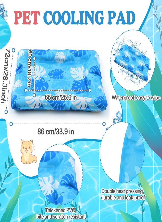 Drydiet Cooling Mat for Large Cats, 33.9'' x 28.3'' Thickened Rectangular Pad Anti-Grab Internal Cold Gel Without Water Filling, Lightweight, Washable, Playmat for Indoor/Outdoor - Image 2
