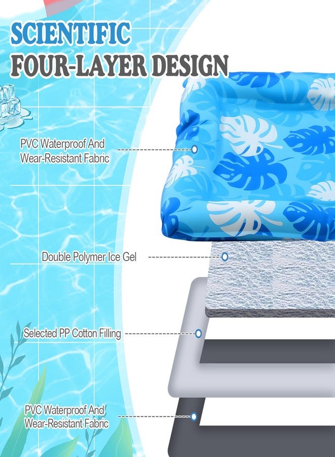 Drydiet Cooling Mat for Large Cats, 33.9'' x 28.3'' Thickened Rectangular Pad Anti-Grab Internal Cold Gel Without Water Filling, Lightweight, Washable, Playmat for Indoor/Outdoor - Image 4