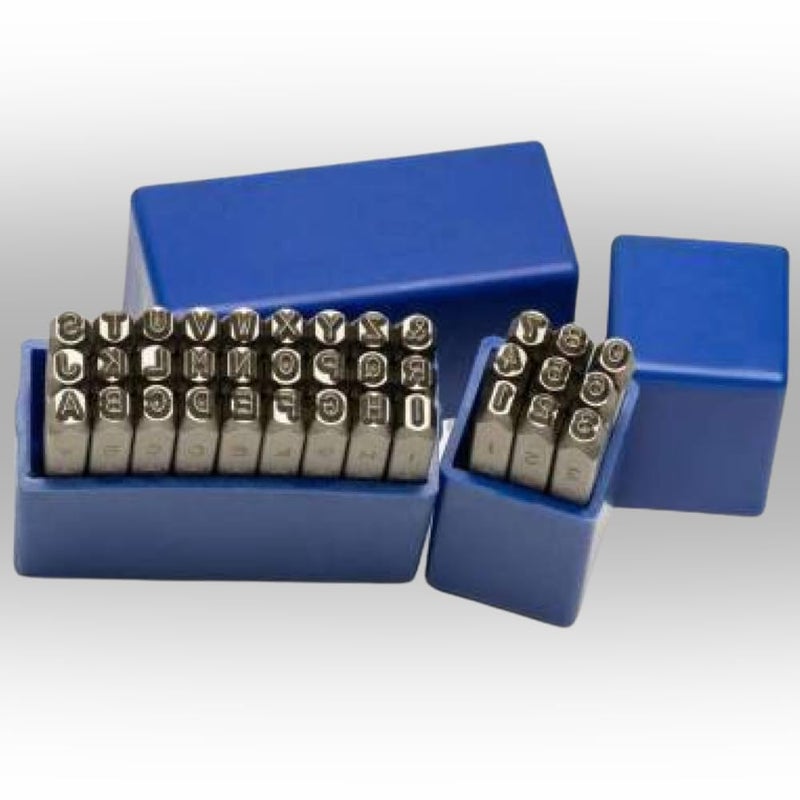 TOOLBUX Letter & Number Punch Set 36pcs – A-Z, 0-9 & Symbol, Hardened Carbon Steel, Black Oxidized Finish for Durable Metal & Wood Stamping (4mm (5/32" Inch)) - Image 3