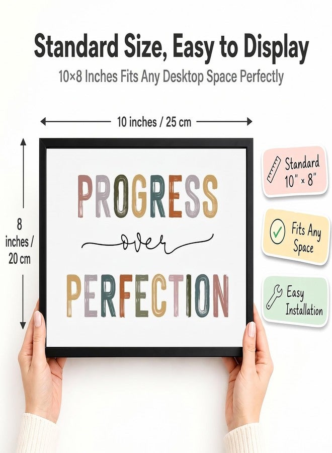 WCDHOR Classroom Decor Posters for Kids Students, Progress Over Perfection Wall Art, Growth Mindset Poster for Classroom School Office Homeschool Kids Room Inspirational Teacher Decor (8 x 10 Inch, Unframed) - Image 2