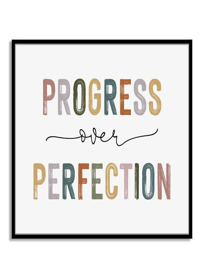 WCDHOR Classroom Decor Posters for Kids Students, Progress Over Perfection Wall Art, Growth Mindset Poster for Classroom School Office Homeschool Kids Room Inspirational Teacher Decor (8 x 10 Inch, Unframed) - Image 1