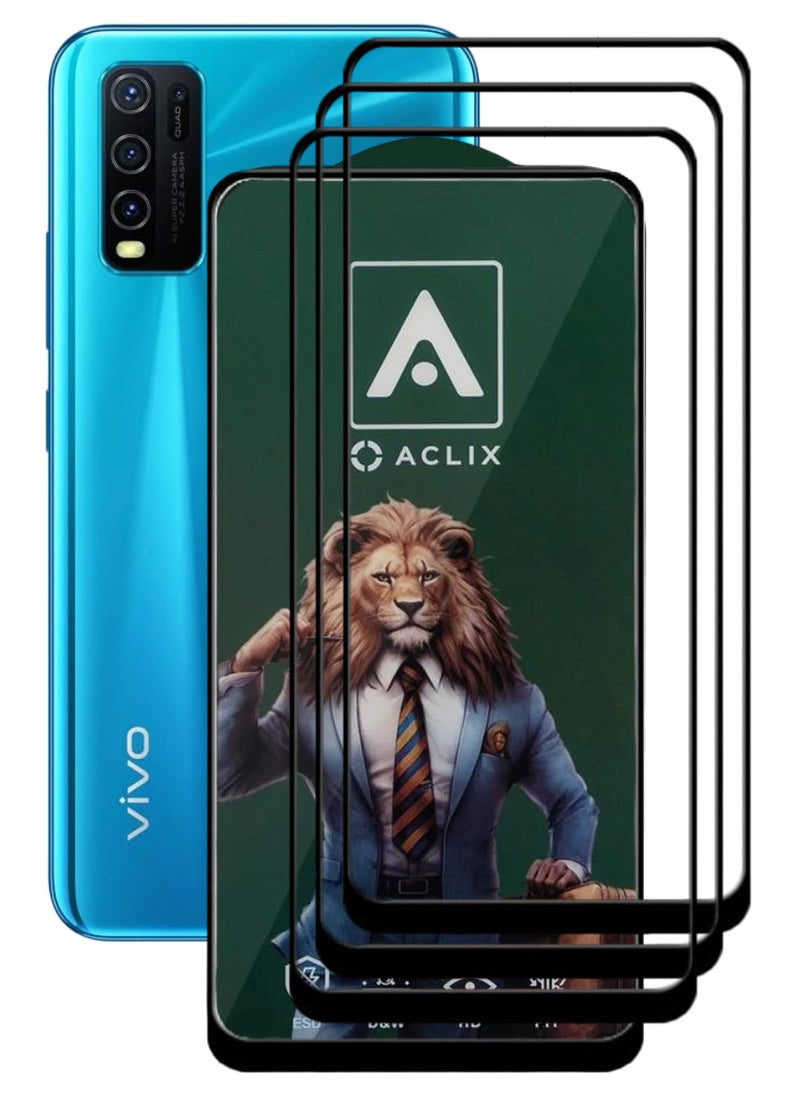 أكاليكس 3  قطع، حماية شاشة،  لهاتف فيفو Y30  ، جودة ممتازة. - Image 1