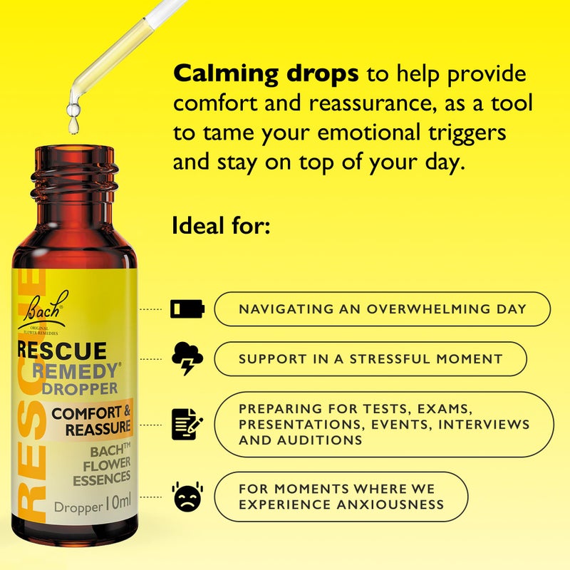 RESCUE REMEDY Dropper, 10mL, Natural Homeopathic Stress Relief - Image 2