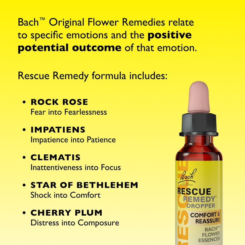 RESCUE REMEDY Dropper, 10mL, Natural Homeopathic Stress Relief - Image 3