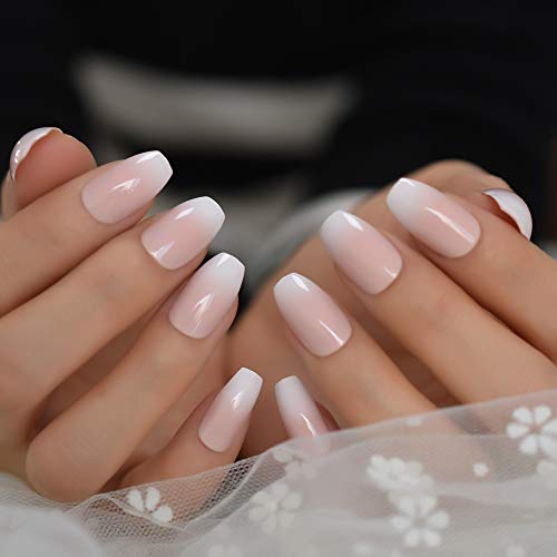 Gush Beauty Press On Nails | Reusable Nail Extensions | Artificial Fake Nails Set | For women (Creme De Nude - Long Coffin) - Image 3