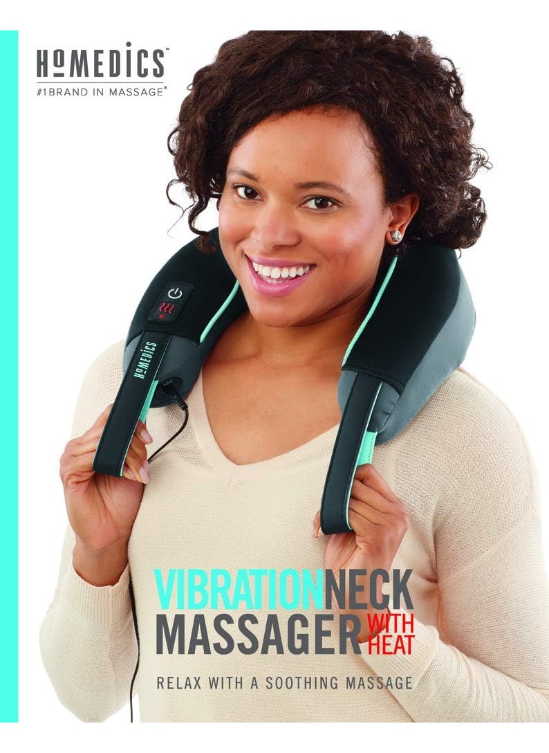HoMedics Homedics Vibration Neck Massager with Heat  DeepKneading Shiatsu Massage with Soft Foam Vibration Massage Soothing Heat Massager  - Image 3