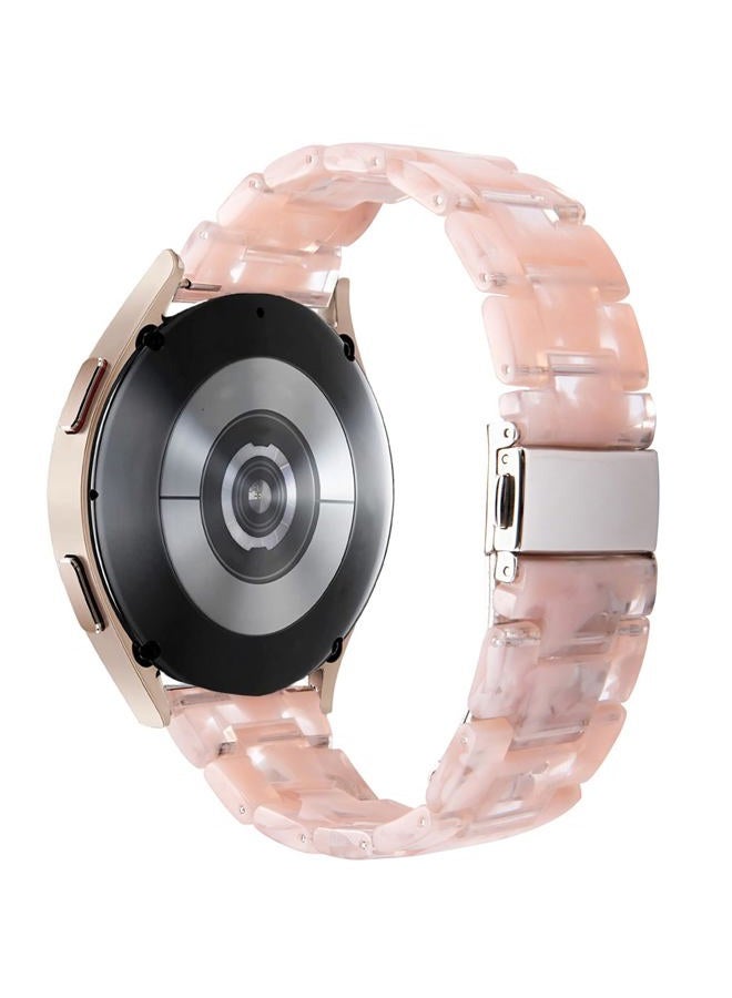 DEALELE Bands Compatible with Samsung Galaxy Watch 7 / FE / 6/6 Classic / 5/5 Pro / 4/4 Classic / 3 41mm / Huawei GT3 42mm, 20mm Colorful Resin Replacement Strap for Women Men (Translucent Pink) - Image 2