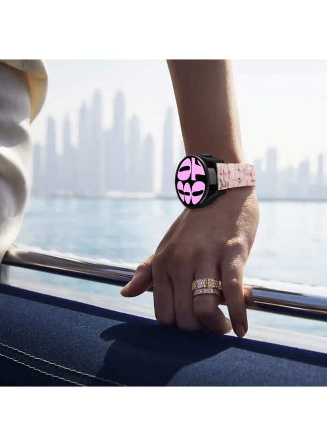 DEALELE Bands Compatible with Samsung Galaxy Watch 7 / FE / 6/6 Classic / 5/5 Pro / 4/4 Classic / 3 41mm / Huawei GT3 42mm, 20mm Colorful Resin Replacement Strap for Women Men (Translucent Pink) - Image 4