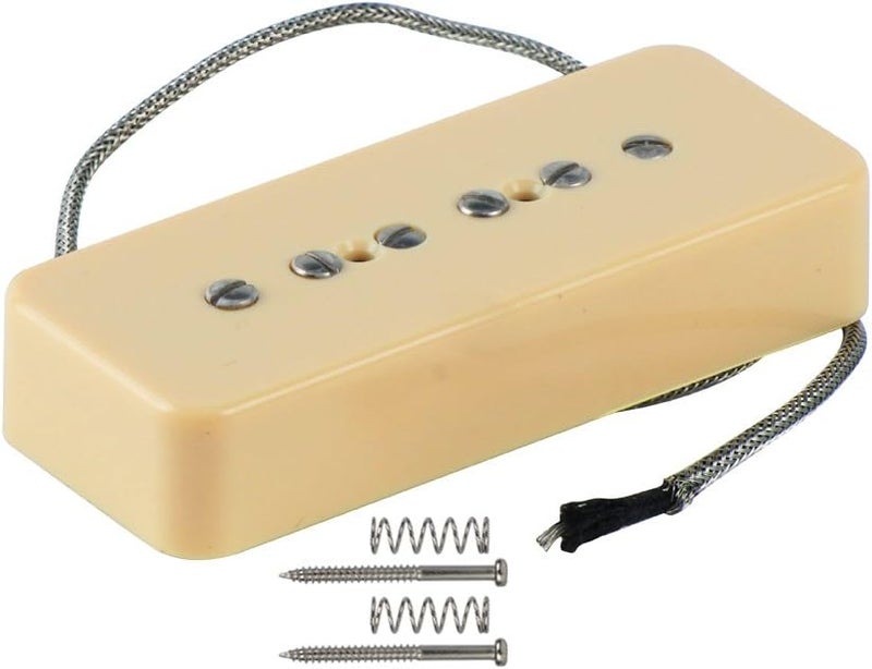 FLEOR Electric Guitar Bridge Pickup Single Coil Pickup Cream P90 Soap Bar Pickups - Alnico 5 - Image 1