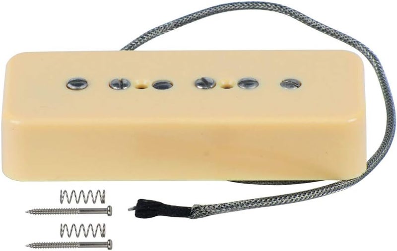 FLEOR Electric Guitar Bridge Pickup Single Coil Pickup Cream P90 Soap Bar Pickups - Alnico 5 - Image 2