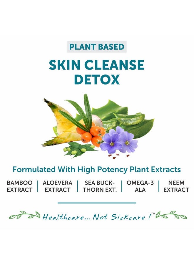Bliss Welness Bliss Welness Skin Detox | Blood Purification & Radiant Glow | Enriched with Sea Buckthorn, Evening Primrose, Aloe Vera, Omega 3, Curcumin, Neem & More | Fights Acne & Removes Toxins - 60 Veg Tablets.  - Image 2