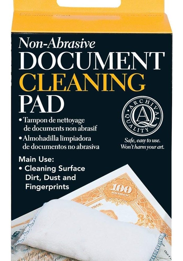 LINECO Non-Abrasive Document Cleaning Pad - 2" x 4.75", White, 1 Count