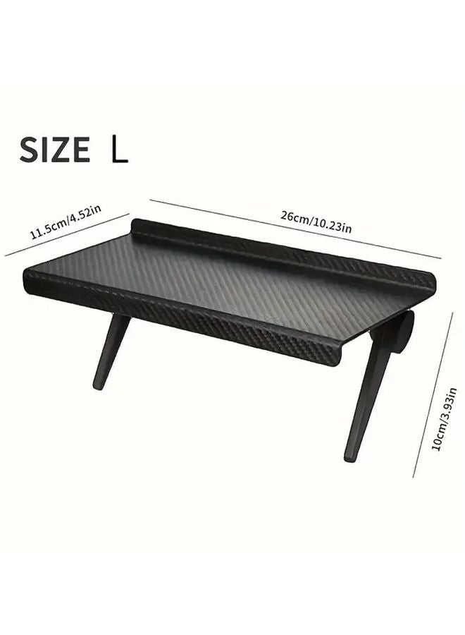 Large Carbon Fiber TV Stand Shelf Wireless Router Cable Box Holder No Drill Mount - Image 4
