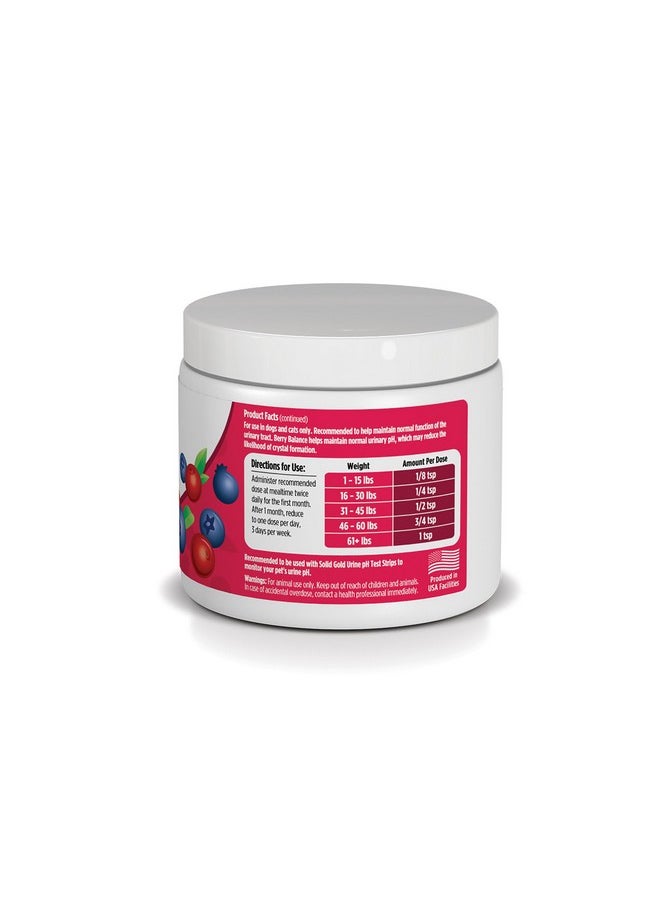 solid gold - Cranberry Supplement For Dogs & Cats For Urinary Tract Health  Berry Balance Uti + Bladder + Kidney Support For Cats And Dogs With Antioxidants  Cranberry Powder  3.5 Oz - Image 1