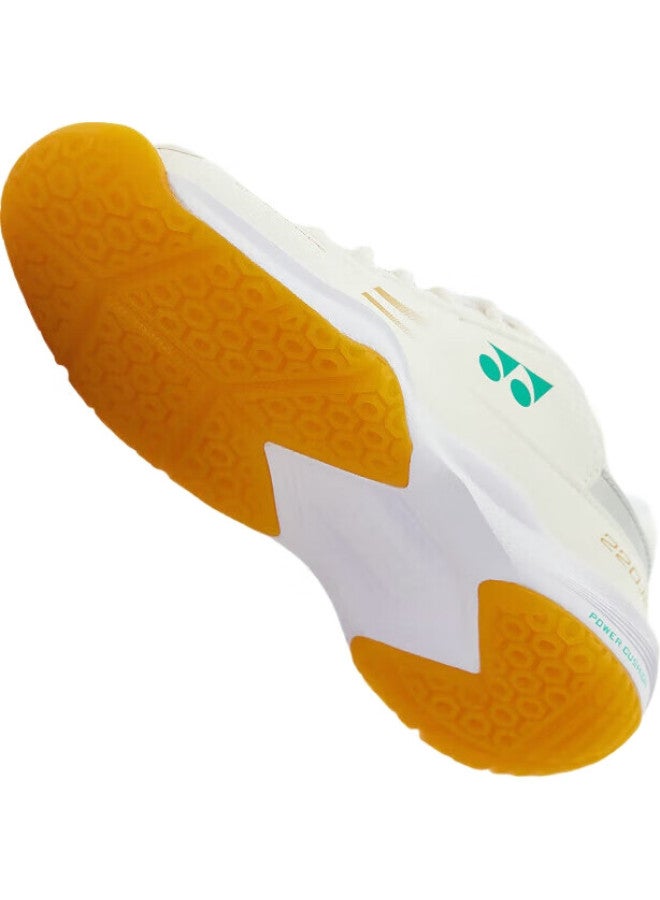 Yonex Children'S Badminton Shoes, Youth Breathable Sports Shoes, Shb220Jrcr, Off-White, Size 35 - Image 1