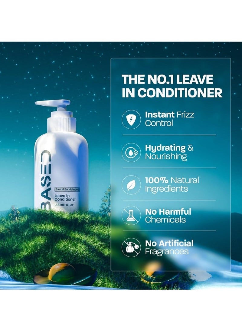 BASED BODYWORKS Men’s Leave-In Conditioner – Instant Frizz Control, Hydrates & Nourishes, 6.8oz (Pack of 1) - Image 4