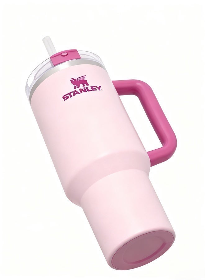 Stanley Quencher H2.0 FlowState Stainless Steel Vacuum Insulated Tumbler 40oz with Lid and Straw, Travel Mug for Water, Coffee, Iced Tea, Smoothie, pink - Image 3