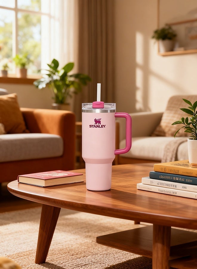 Stanley Quencher H2.0 FlowState Stainless Steel Vacuum Insulated Tumbler 40oz with Lid and Straw, Travel Mug for Water, Coffee, Iced Tea, Smoothie, pink - Image 5