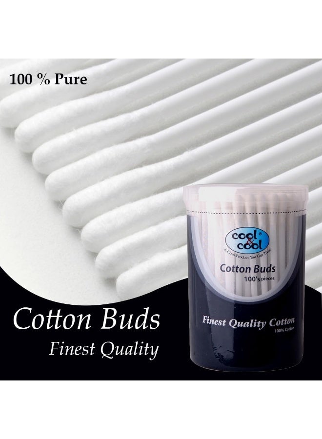 Cool & Cool Cool Cotton Buds 100% Pure Natural Cotton for Personal Cleansing and Makeup - Image 5