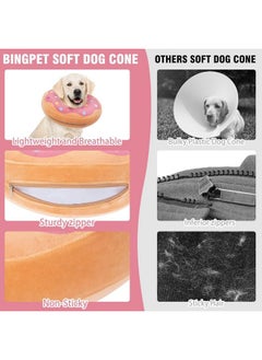 BINGPET BINGPET Protective Dog Cone Collar,Soft Recovery Pet Cone for Dogs Cats,Washable Protective Recovery Collar for Large Medium Small Dogs,Inflatable Dog Cone,Adjustable Pet Recovery Cone After Surgery  - Image 4
