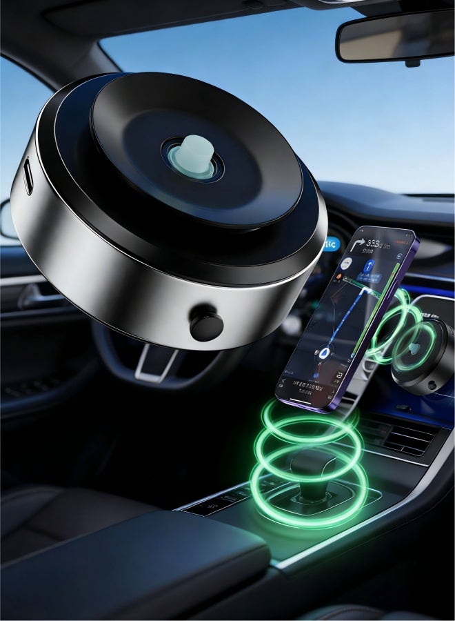 حامل هاتف مغناطيسي للسيارة بالشفط، حامل هاتف للسيارة بالشفط المغناطيسي، شفط قوي، مناسب للسيارة، صالة الألعاب الرياضية، المرآة، حامل هاتف الحمام متوافق، مقاس كوين - Image 1