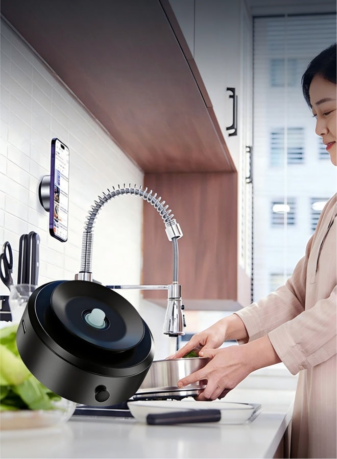 حامل هاتف مغناطيسي للسيارة بالشفط، حامل هاتف للسيارة بالشفط المغناطيسي، شفط قوي، مناسب للسيارة، صالة الألعاب الرياضية، المرآة، حامل هاتف الحمام متوافق، مقاس كوين - Image 5