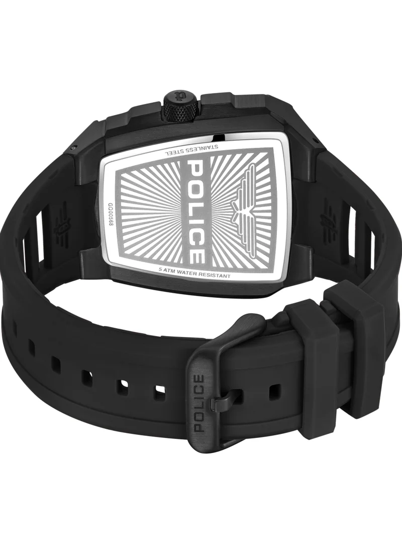 POLICE Tough Gear 45mm Men's Chronograph Watch with Black Silicone Strap
