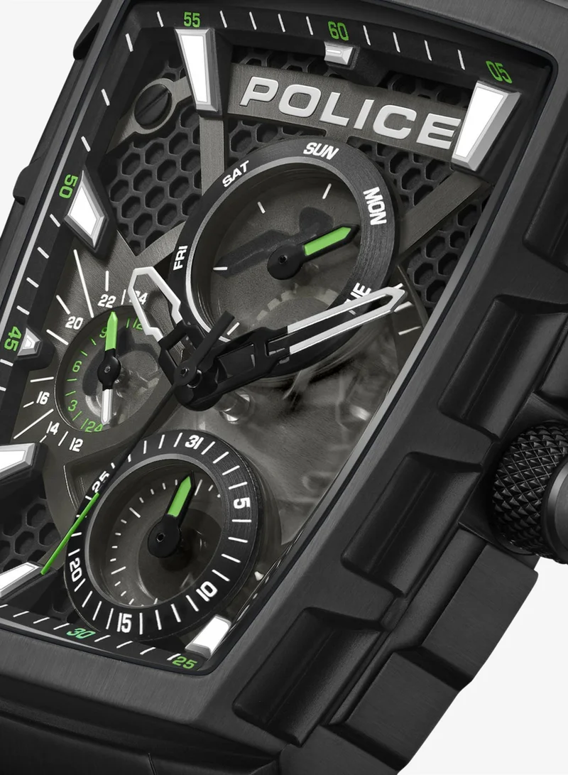 Police  Tough Gear 45mm Men's Chronograph Watch with Black Silicone Strap for Men | Best Price UAE