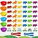 TSYAN Counting Toys Matching Game for Kids with Sorting Bowls Preschool Learning Educational Activities Toys Color Classification and Sensory Game Set Toddler Fine Motor Toys for 3 4 5 Years OldAnimals - Image 2