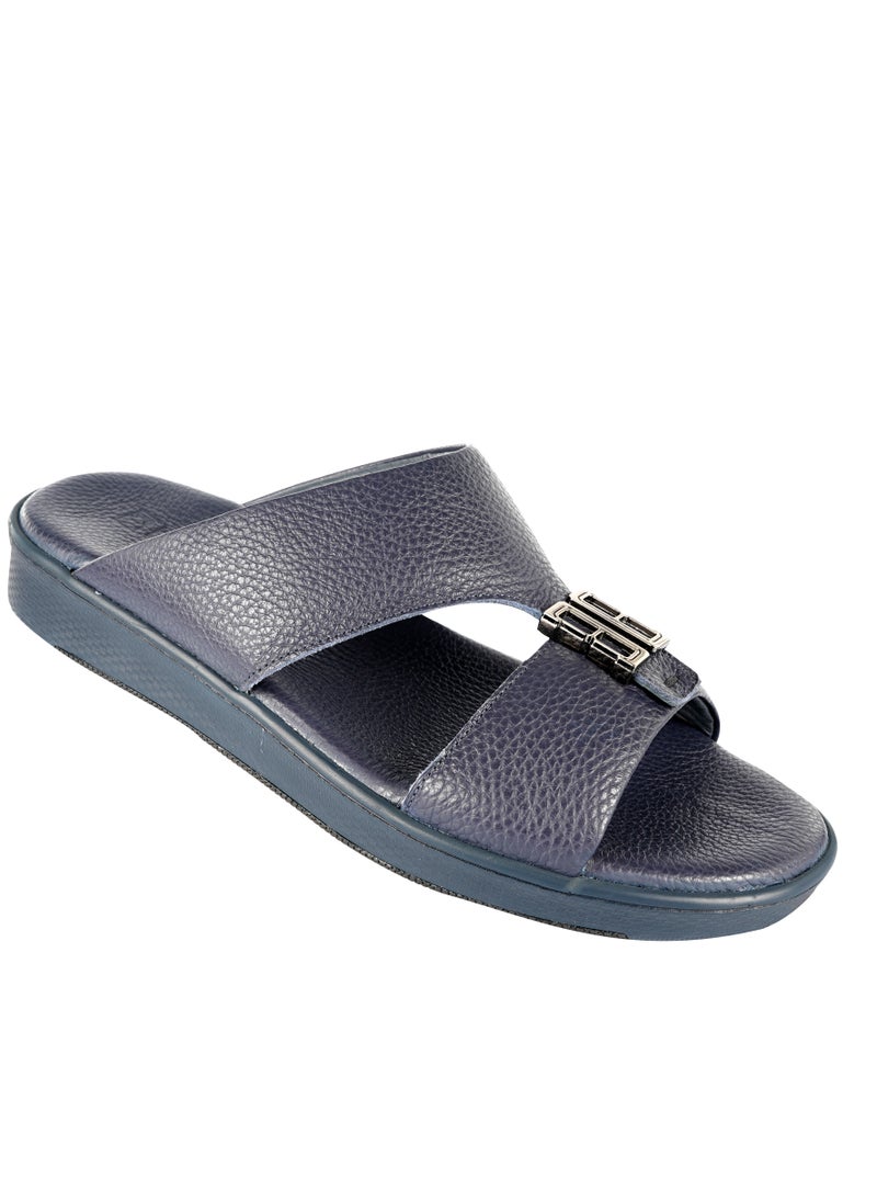 barjeel uno - Barjeel Uno Mens Elegant Arabic Sandals SP1-012 Navy - Image 1