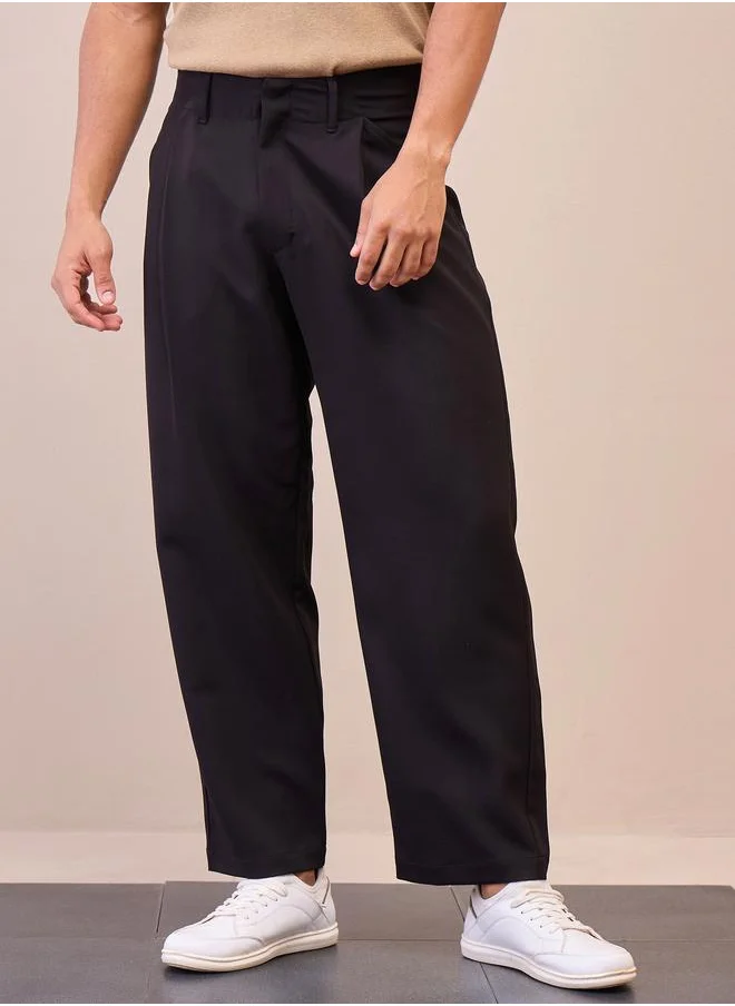 Mascln Sassafras Mascln Sassafras Mid Rise Straight Fit Pleated Trousers