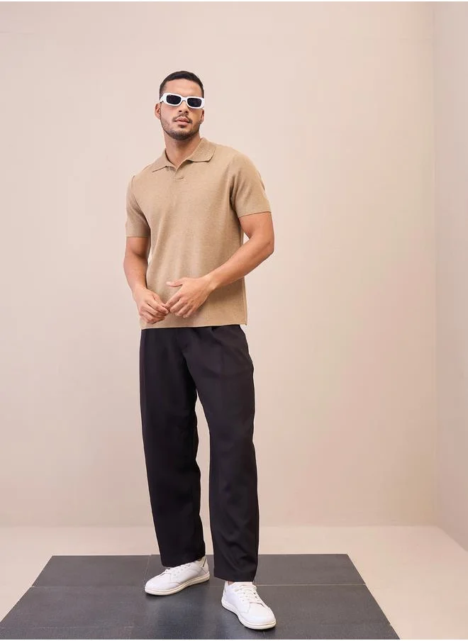 Mascln Sassafras Mascln Sassafras Mid Rise Straight Fit Pleated Trousers