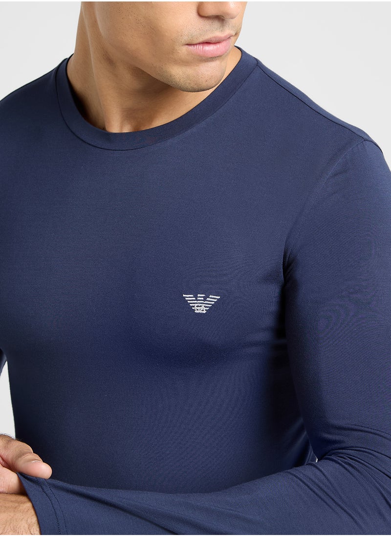 EMPORIO ARMANI Logo Crew Neck T-Shirt  - Image 3